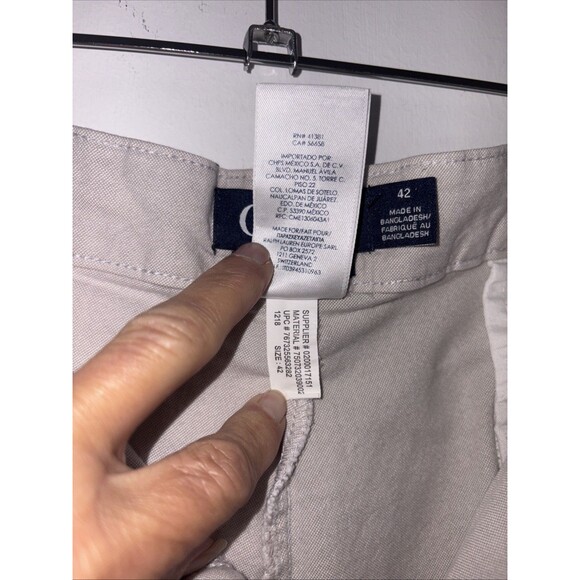 Chaps Shorts 42 1-Blue & 1-Tan Chino Khaki Comfort Waistband Stretch Flat Front - Picture 13 of 16